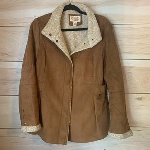 Talbots Women’s Suede Sherpa Jacket